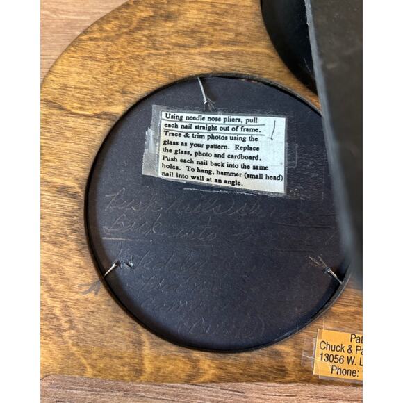 Vintage Wooden Bear Photo Frame | 3 Round Openings | 14"x8" | Wall or Tabletop - Picture 6 of 7